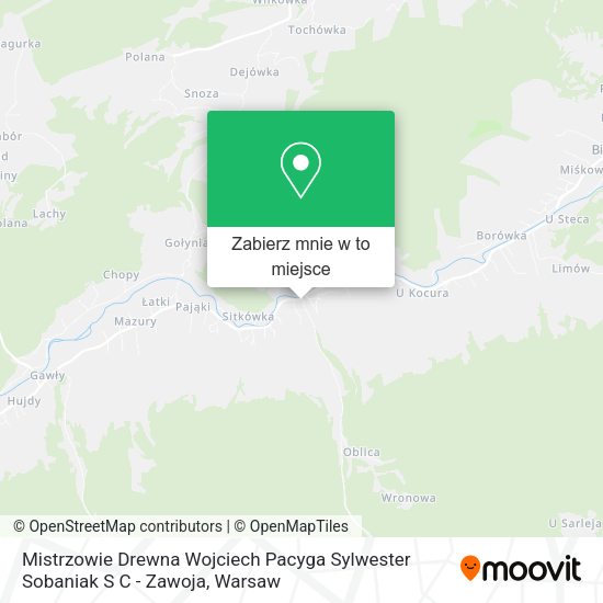 Mapa Mistrzowie Drewna Wojciech Pacyga Sylwester Sobaniak S C - Zawoja