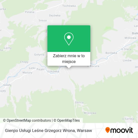 Mapa Gienjio Usługi Leśne Grzegorz Wrona