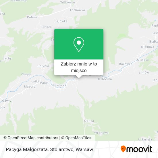 Mapa Pacyga Małgorzata. Stolarstwo