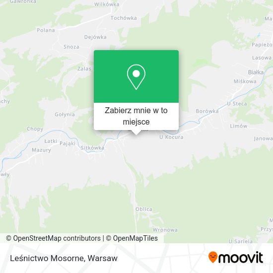 Mapa Leśnictwo Mosorne