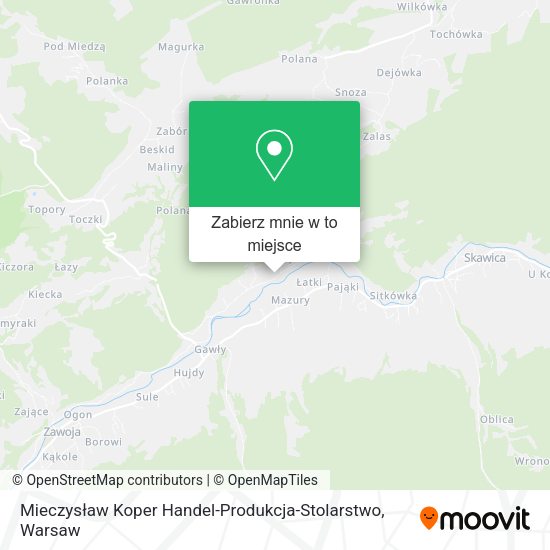 Mapa Mieczysław Koper Handel-Produkcja-Stolarstwo