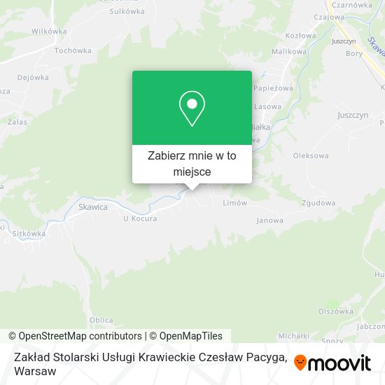 Mapa Zakład Stolarski Usługi Krawieckie Czesław Pacyga