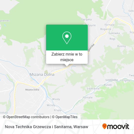 Mapa Nova Technika Grzewcza i Sanitarna