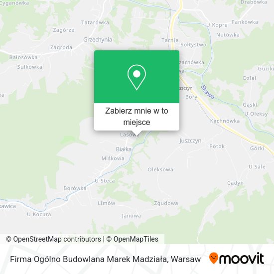 Mapa Firma Ogólno Budowlana Marek Madziała