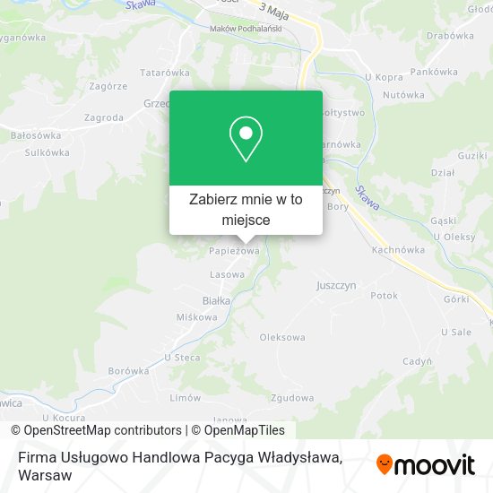 Mapa Firma Usługowo Handlowa Pacyga Władysława