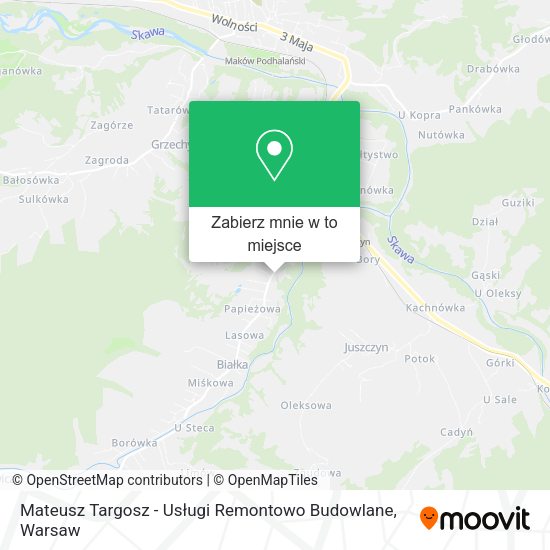 Mapa Mateusz Targosz - Usługi Remontowo Budowlane