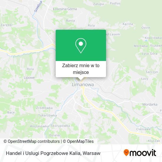 Mapa Handel i Uslugi Pogrzebowe Kalia