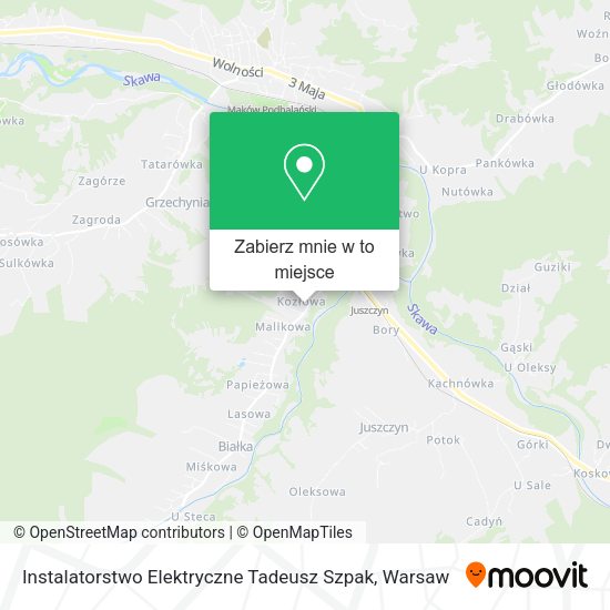 Mapa Instalatorstwo Elektryczne Tadeusz Szpak