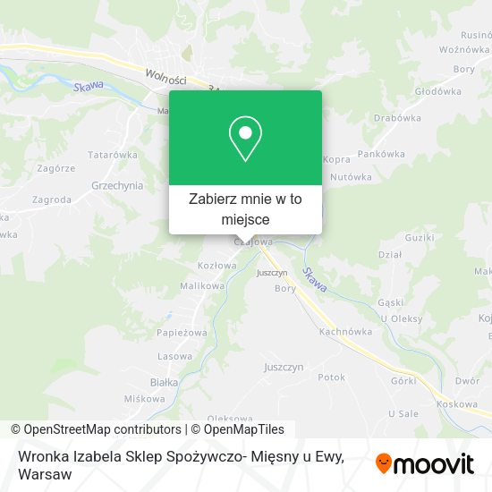 Mapa Wronka Izabela Sklep Spożywczo- Mięsny u Ewy