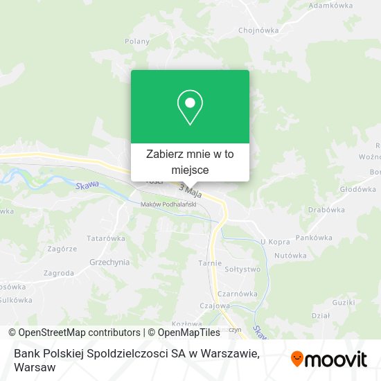 Mapa Bank Polskiej Spoldzielczosci SA w Warszawie