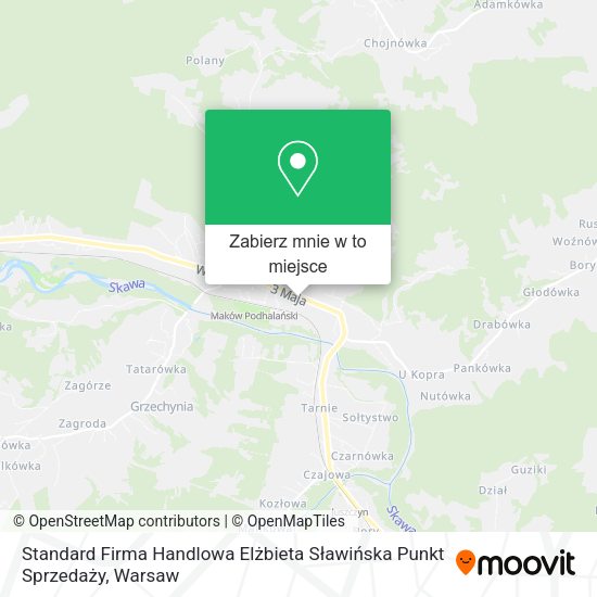 Mapa Standard Firma Handlowa Elżbieta Sławińska Punkt Sprzedaży