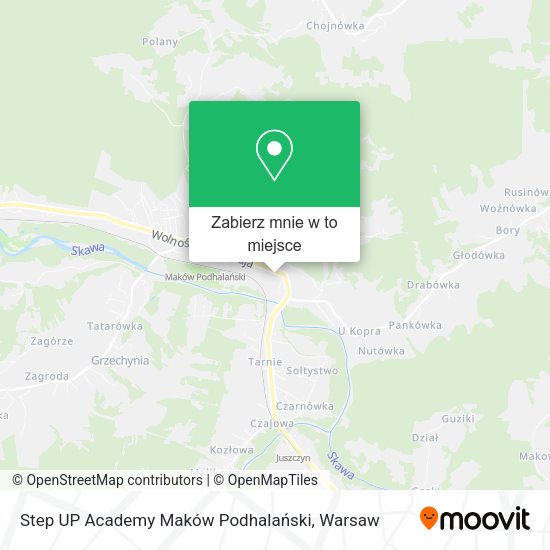 Mapa Step UP Academy Maków Podhalański