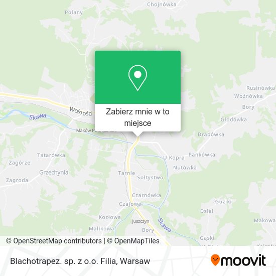 Mapa Blachotrapez. sp. z o.o. Filia