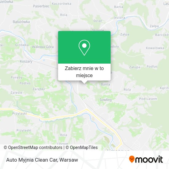 Mapa Auto Myjnia Clean Car