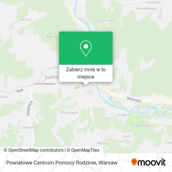 Mapa Powiatowe Centrum Pomocy Rodzinie