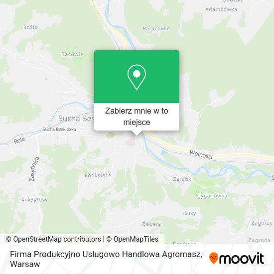 Mapa Firma Produkcyjno Uslugowo Handlowa Agromasz