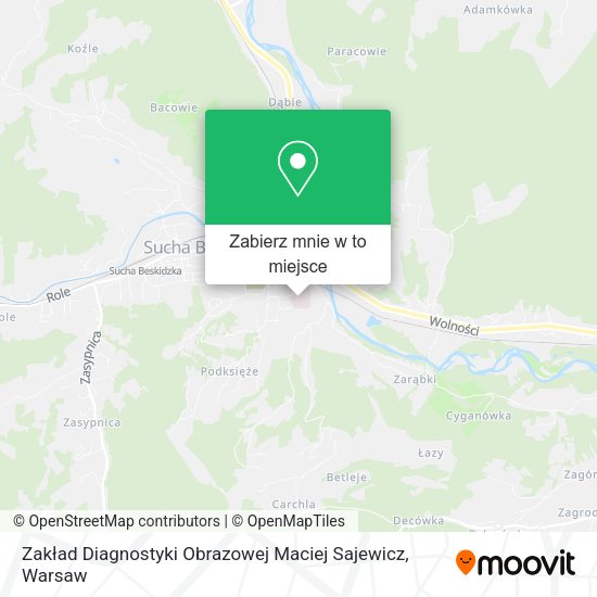 Mapa Zakład Diagnostyki Obrazowej Maciej Sajewicz