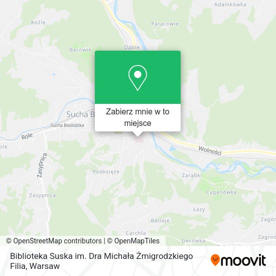 Mapa Biblioteka Suska im. Dra Michała Żmigrodzkiego Filia