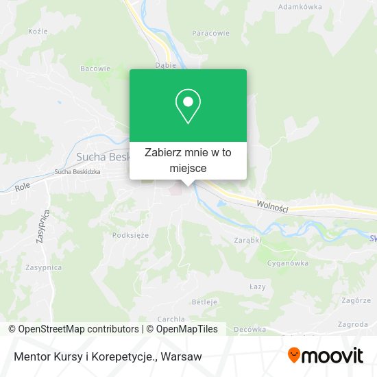 Mapa Mentor Kursy i Korepetycje.