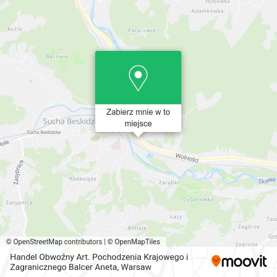 Mapa Handel Obwoźny Art. Pochodzenia Krajowego i Zagranicznego Balcer Aneta