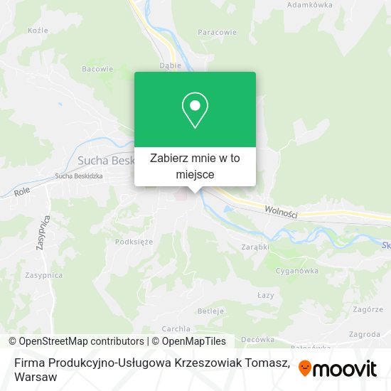 Mapa Firma Produkcyjno-Usługowa Krzeszowiak Tomasz