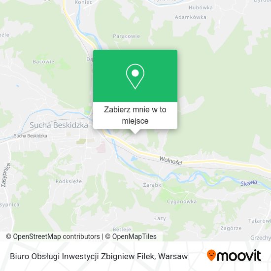 Mapa Biuro Obsługi Inwestycji Zbigniew Filek