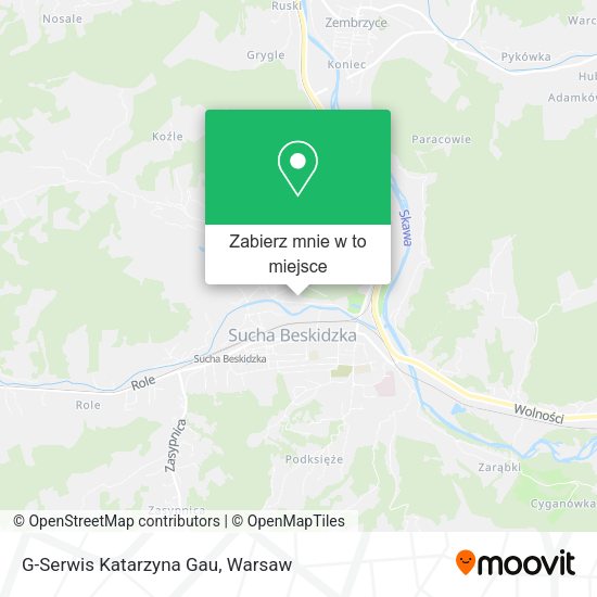 Mapa G-Serwis Katarzyna Gau