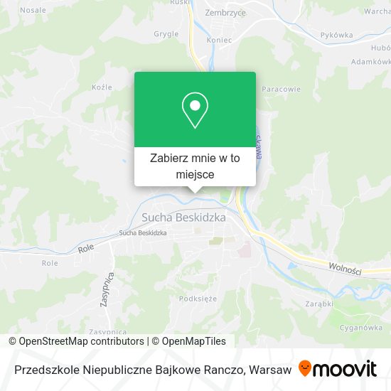 Mapa Przedszkole Niepubliczne Bajkowe Ranczo