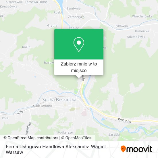 Mapa Firma Usługowo Handlowa Aleksandra Wągiel