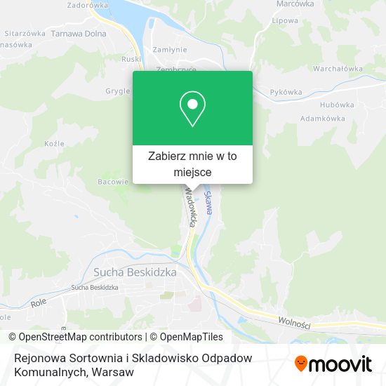 Mapa Rejonowa Sortownia i Skladowisko Odpadow Komunalnych