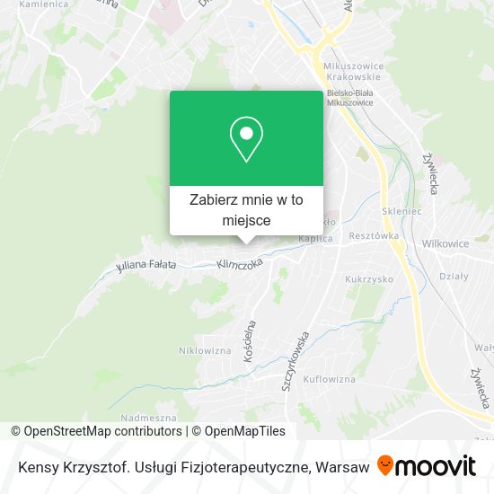 Mapa Kensy Krzysztof. Usługi Fizjoterapeutyczne