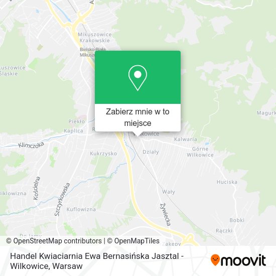 Mapa Handel Kwiaciarnia Ewa Bernasińska Jasztal - Wilkowice