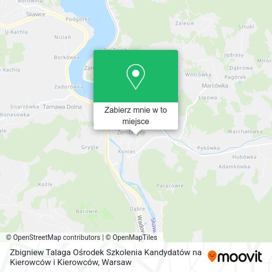 Mapa Zbigniew Talaga Ośrodek Szkolenia Kandydatów na Kierowców i Kierowców