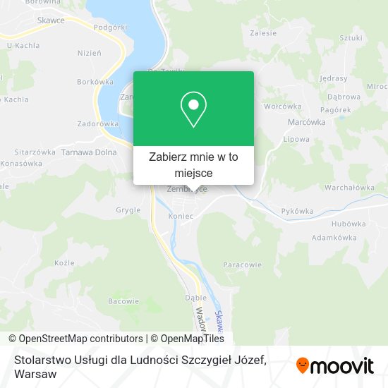 Mapa Stolarstwo Usługi dla Ludności Szczygieł Józef