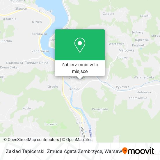 Mapa Zakład Tapicerski. Żmuda Agata Zembrzyce