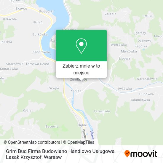 Mapa Grim Bud Firma Budowlano Handlowo Usługowa Lasak Krzysztof