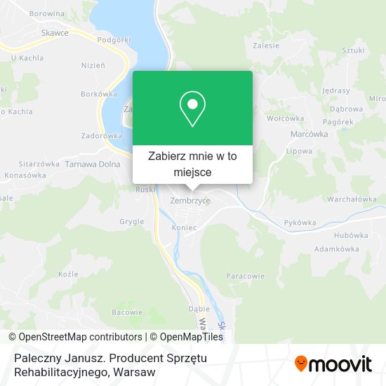 Mapa Paleczny Janusz. Producent Sprzętu Rehabilitacyjnego