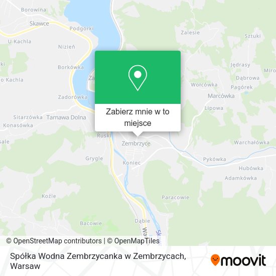 Mapa Spółka Wodna Zembrzycanka w Zembrzycach