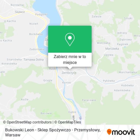 Mapa Bukowski Leon - Sklep Spożywczo - Przemysłowy