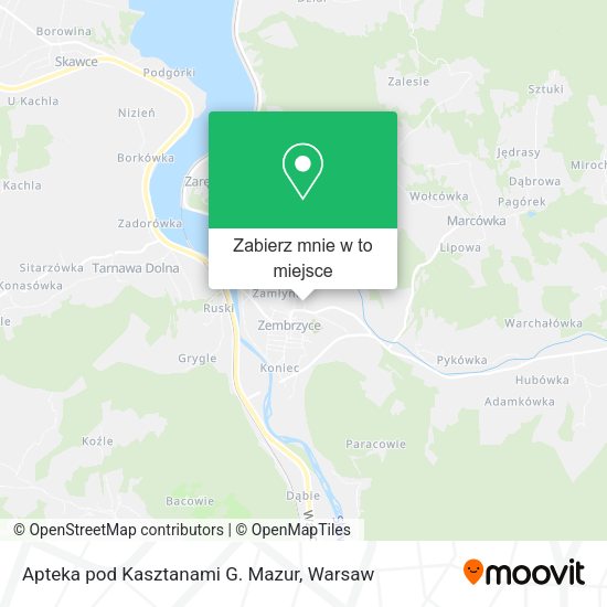 Mapa Apteka pod Kasztanami G. Mazur