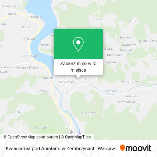 Mapa Kwiaciarnia pod Aniołami w Zembrzycach