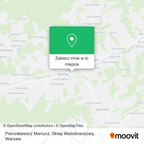 Mapa Pieronkiewicz Mariusz. Sklep Wielobranżowy