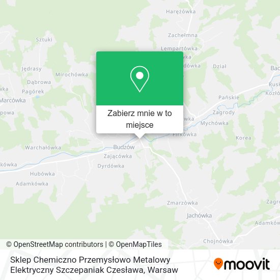 Mapa Sklep Chemiczno Przemysłowo Metalowy Elektryczny Szczepaniak Czesława