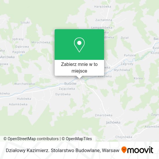 Mapa Działowy Kazimierz. Stolarstwo Budowlane