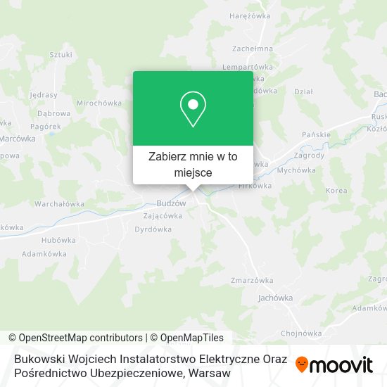 Mapa Bukowski Wojciech Instalatorstwo Elektryczne Oraz Pośrednictwo Ubezpieczeniowe