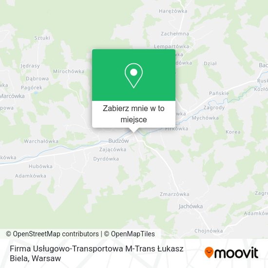 Mapa Firma Usługowo-Transportowa M-Trans Łukasz Biela