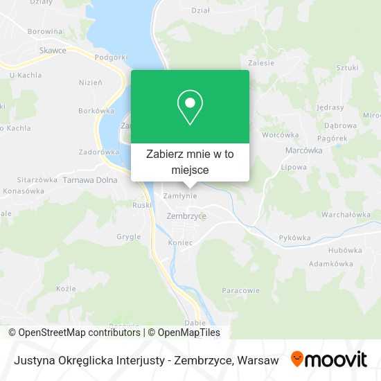 Mapa Justyna Okręglicka Interjusty - Zembrzyce