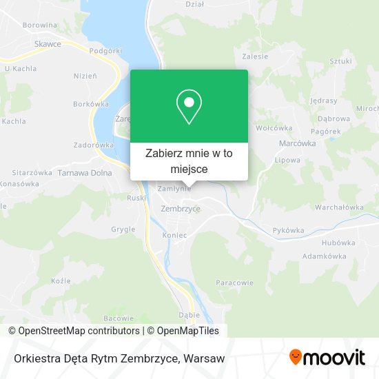 Mapa Orkiestra Dęta Rytm Zembrzyce