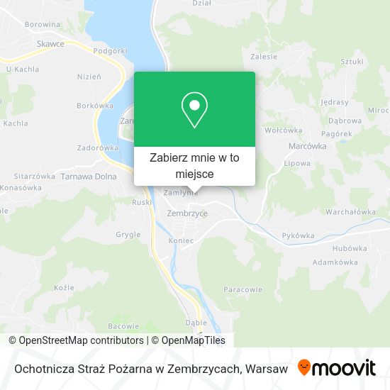 Mapa Ochotnicza Straż Pożarna w Zembrzycach