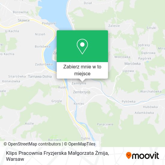 Mapa Klips Pracownia Fryzjerska Małgorzata Żmija